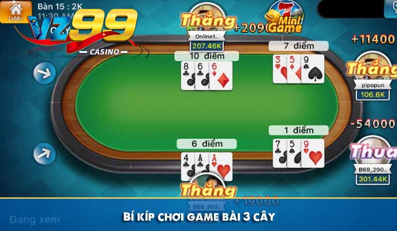 Bí kíp chơi game bài 3 cây